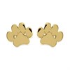 9ct Gold Paw Print Stud Earrings - 6mm - G0339
