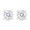 9ct White Gold Aquamarine Stud Earrings - 3mm - G0409