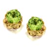 9ct Gold Peridot Earrings - 4mm - G0426
