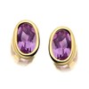 9ct Gold Amethyst Earrings - 6mm - G0453