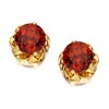 9ct Gold Garnet Stud Earrings - 4mm - G0460