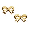 9ct Gold Bow Stud Earrings - 10mm - G0619