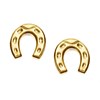 9ct Gold Horseshoe Stud Earrings - 9mm - G0625