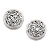 9ct White Gold Crystal Stud Earrings - 6mm - G0634