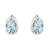9ct White Gold Aquamarine Stud Earrings - G0688