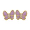 9ct Gold Enamel Butterfly Stud Earrings - 8mm - G0848