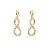 9ct Gold Infinity Drop Earrings - G1211