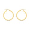 14ct Gold Plain 20mm Hoop Earrings - G1308