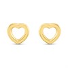 14ct Gold Open Heart Stud Earrings - G1313