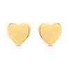 14ct Gold Plain Heart Stud Earrings - G1314