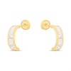 14ct Gold CZ and Mother Of Pearl Earrings - G1320