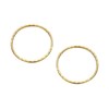 9ct Gold Diamond Cut Hoop Earrings - 17mm - G2106