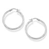 9ct White Gold Twist Hoop Earrings - 28mm - G2147