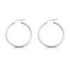 9ct White Gold Hoop Earrings - 25mm - G2193