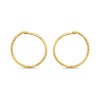 9ct Gold 12mm Diamond Cut Hinged Sleeper Earrings - G2226