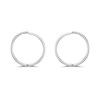 9ct White Gold 12mm Plain Hinged Sleeper - G2227