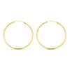 9ct Gold Diamond Cut Hoop Earrings - 32mm - G2414