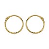 9ct Gold Diamond Cut Hoop Earrings - 12mm - G2456