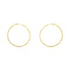 9ct Gold Diamond Cut Hoop Earrings - 30mm - G2490