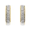 9ct Gold Crystal Three Quarter Hoop Earrings - 25mm - G2514