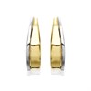9ct Gold Two Colour J Hoop Earrings - 12mm - G2609