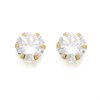 9ct Gold Cubic Zirconia Solitaire Stud Earrings - 5mm - G2702