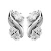9ct White Cubic Zirconia Stud Earrings - 7mm - G27123
