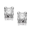 9ct White Gold Cubic Zirconia Solitaire Earrings - 4mm - G2735