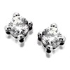 9ct White Gold Cubic Zirconia Solitaire Earrings - 6mm - G2736