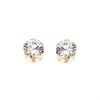 9ct Gold Cubic Zirconia Solitaire Stud Earrings - 4mm - G2750