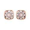 9ct Rose Gold Cubic Zirconia Stud Earrings - 6mm - G2753
