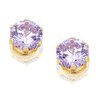 9ct Gold Lavender Cubic Zirconia Solitaire Earrings - 5mm - G2775