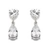 9ct White Gold Cubic Zirconia Drop Earrings - 13mm drop - G2876