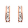 9ct Rose Gold Cubic Zirconia Half Hoop Earrings - 12mm - G2911