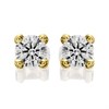 9ct Gold Cubic Zirconia Solitaire Stud Earrings - 6mm - G2930