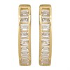 9ct Gold Cubic Zirconia Half Hoop Earrings - 13mm - G2935