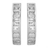 9ct White Gold Cubic Zirconia Half Hoop Earrings - 13mm - G2936