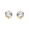 9ct Gold Cubic Zirconia Solitaire Stud Earrings - 7mm - G2937