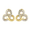 9ct Gold Cubic Zirconia Celtic Stud Earrings - 7mm - G2939