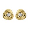 9ct Gold Cubic Zirconia Knot Stud Earrings - 9mm - G2941