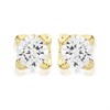 9ct Gold Cubic Zirconia Solitaire Stud Earrings - 2mm - G2945