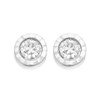 9ct White Gold Cubic Zirconia Stud Earrings - 7mm - G3007