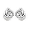 9ct White Gold Cubic Zirconia Knot Stud Earrings - 6mm - G3013