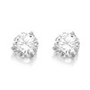 9ct White Gold Cubic Zirconia Solitaire Stud Earrings - 6mm - G3027