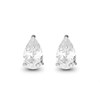 9ct White Gold Cubic Zirconia Pear Stud Earrings - 8mm - G3028