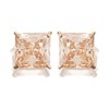 9ct Gold Honey Cubic Zirconia Stud Earrings - 6mm - G3133