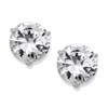 9ct White Gold Round Cubic Zirconia Earrings - 8mm - G3144