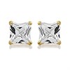 9ct Gold Cubic Zirconia Stud Earrings - 5mm - G32106
