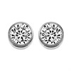 9ct White Gold Cubic Zirconia Stud Earrings - 4mm - G32109