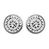9ct White Gold Cubic Zirconia Stud Earrings - 6mm - G32110